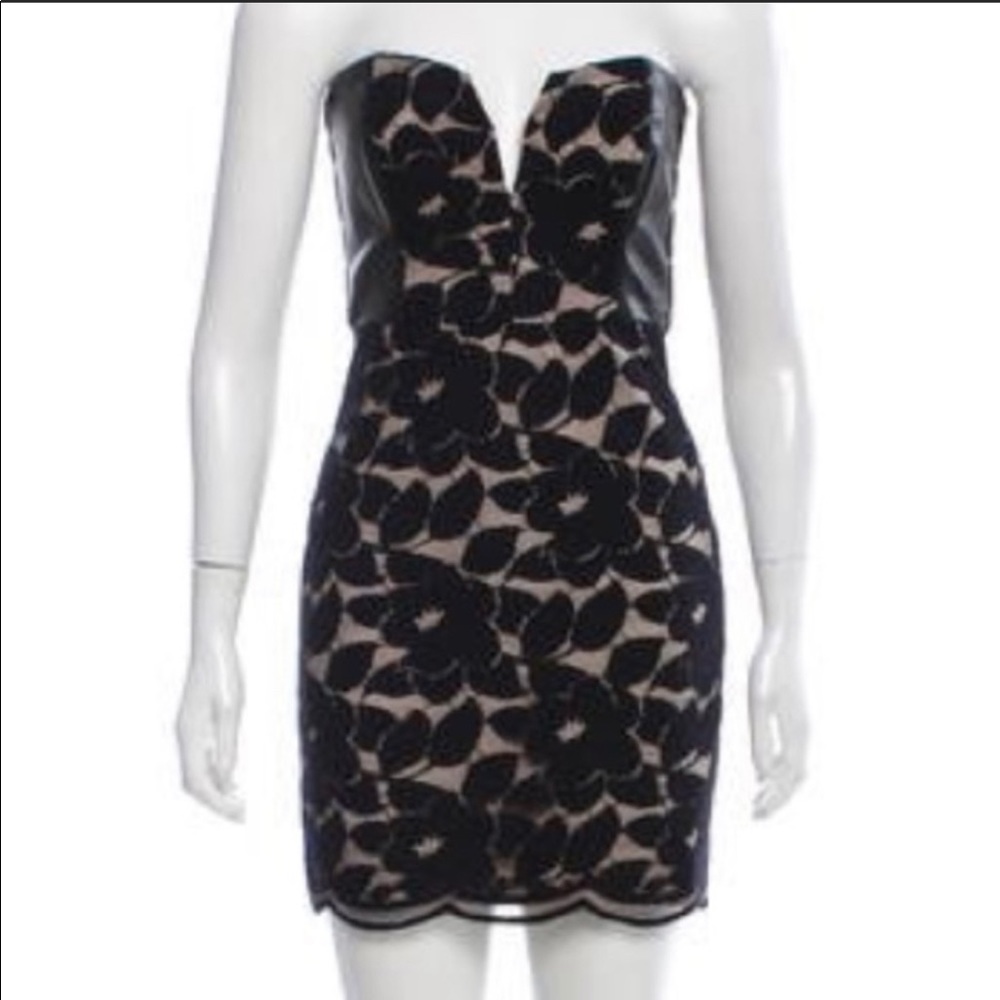 NWT Mason strapless dress with cleavage slit